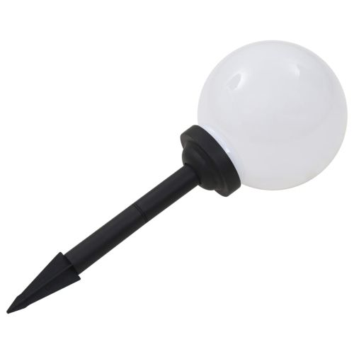Градински соларни лампи, LED, 3 бр, сферични, 20 см, RGB