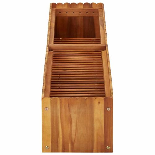 Градинска повдигната леха, 150x30x25 см, акациево дърво масив