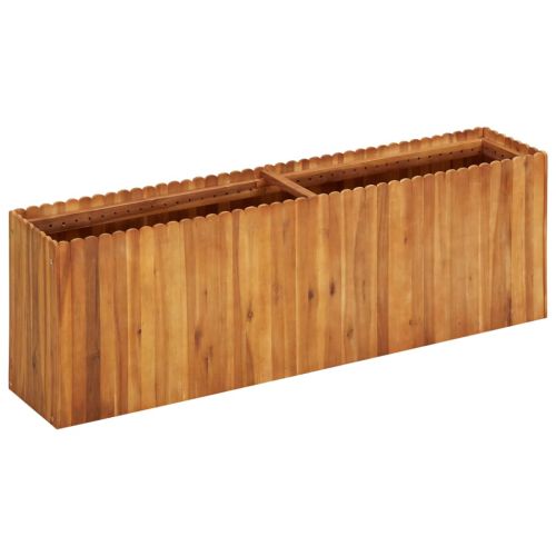 Градинска повдигната леха, 150x30x50 см, акациево дърво масив