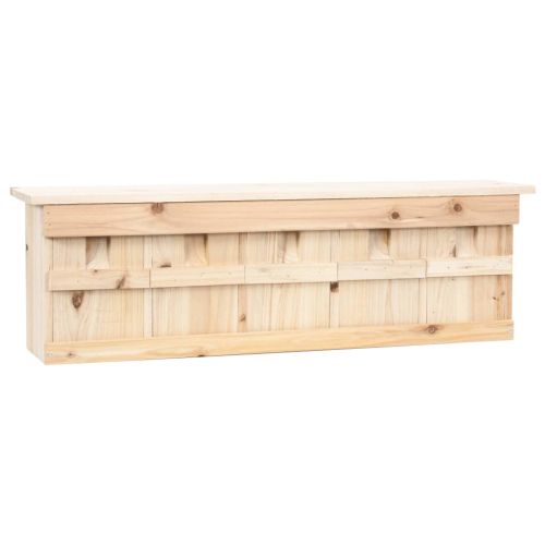 Къща за врабчета с 5 стаи, 68x15x21 см, чамово дърво