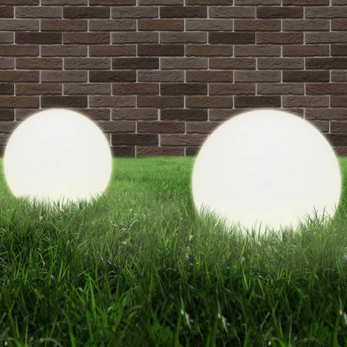 Градински сфери за LED лампи, 2 бр, 40 см, PMMA