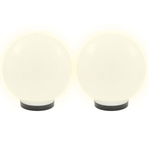 Градински сфери за LED лампи, 2 бр, 25 см, PMMA
