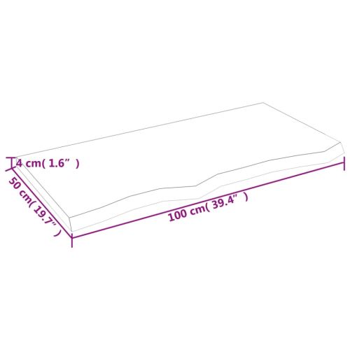 Плот за баня светлокафяв 100x50x(2-4) см обработено дърво масив