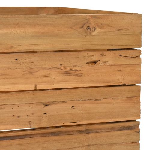 Повдигната леха 100x40x55 см рециклирано тиково дърво и стомана