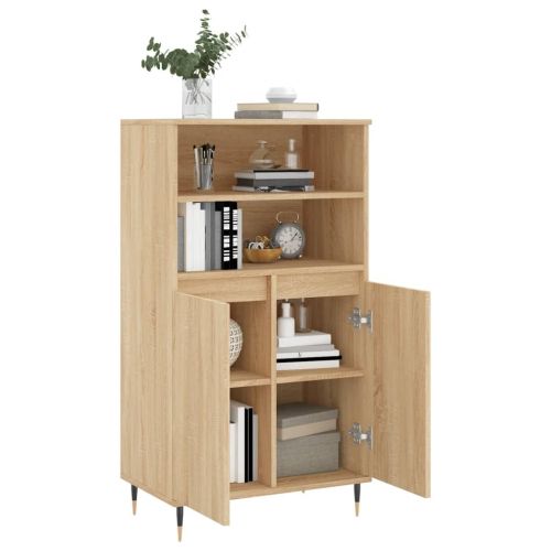 Висок шкаф, сонома дъб, 60x36x110 см, инженерно дърво