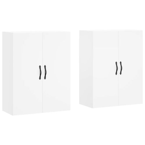 Стенни шкафове, 2 бр, бели, инженерно дърво