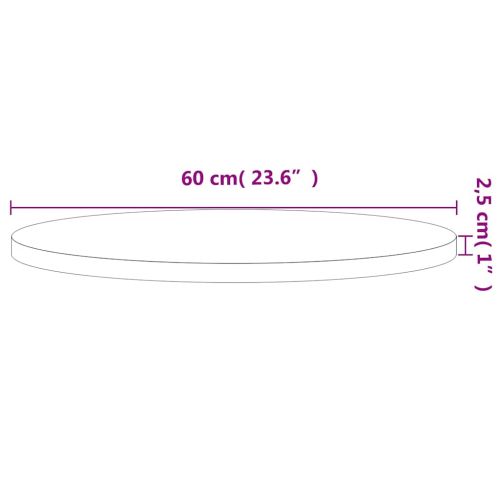 Плот за маса Ø60x2,5 см кръгъл масивен бук