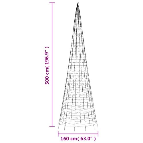 LED коледна елха 1534 LED синьо 500 см