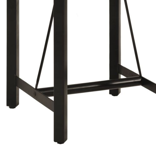 Бар маса 55x55x107 см масивно мангово дърво и желязо