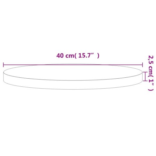 Плот за маса Ø40x2,5 см кръгъл масивен бук