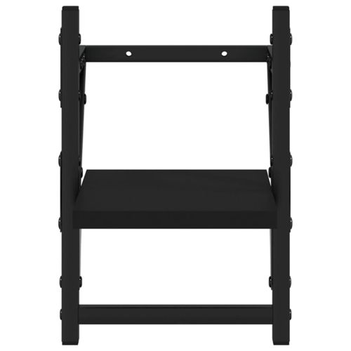 Стенни рафтове с пръти 2 бр черни 20x25x30 см