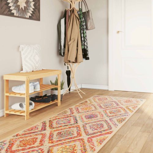 Перящ се килим многоцветен 80x300 см