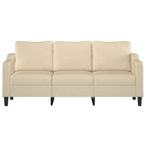 3-местен диван, кремав, 180 см, плат