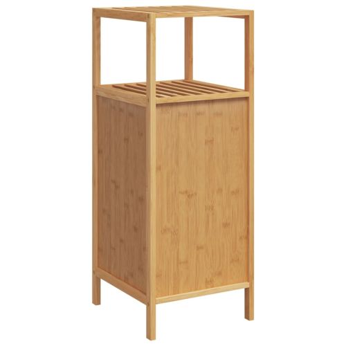 Шкаф за баня с рафт 36x33x87 см бамбук