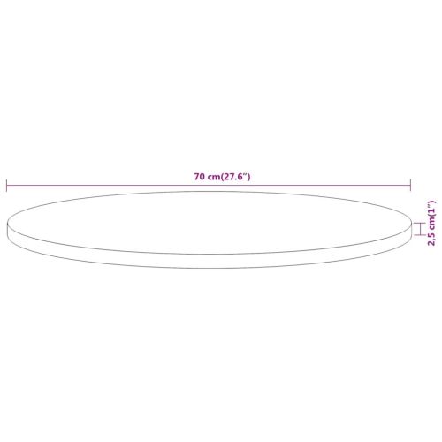 Плот за маса, Ø70x2,5 см, кръгъл, акациево дърво масив
