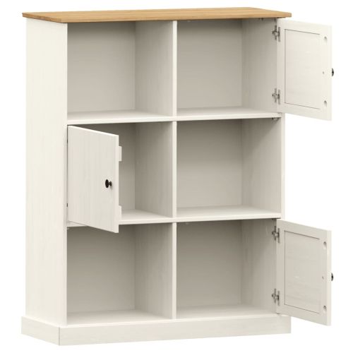 Етажерка за книги VIGO бяла 90x35x114,5 см бор масив