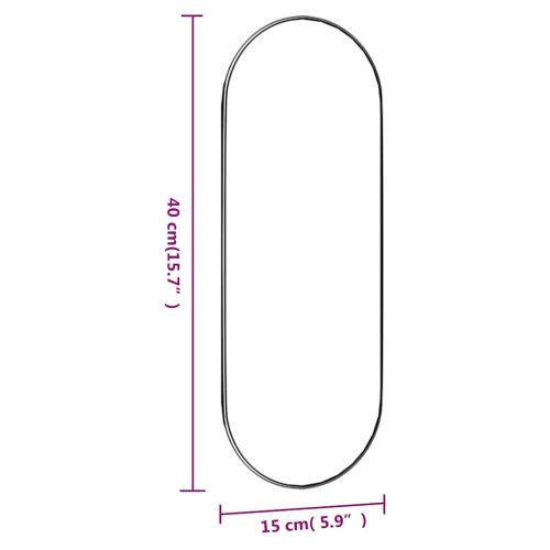 Стенно огледало 15x40 см стъкло овално