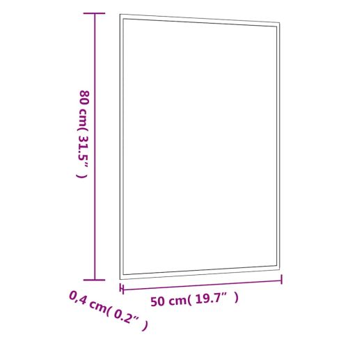 Стенно огледало 50x80 см стъкло правоъгълно