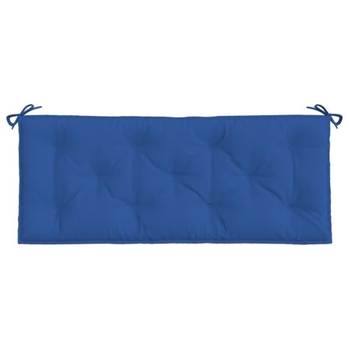 Възглавници за градински пейки 2 бр синьо 120x50x7 см плат