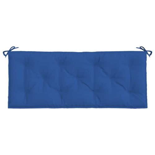 Възглавница за градинска пейка синя 120x50x7 см оксфорд плат