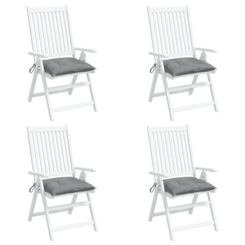 Възглавници за столове 4 бр сиви 50x50x7 см Оксфорд плат