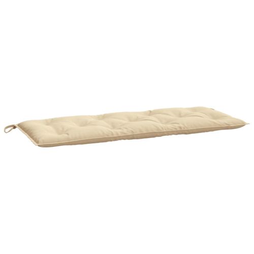 Възглавници за градински пейки 2 бр Бежово 120x50x7 см плат