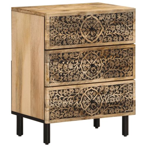 Нощно шкафче 50x33x60 см мангово дърво масив
