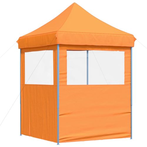Сгъваема парти шатра pop-up с 2 странични стени оранжева