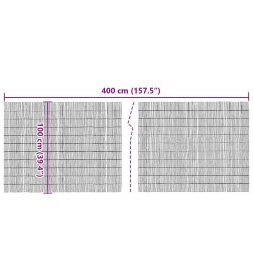 Градинска ограда 400x100 см тръстика