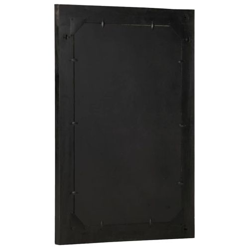 Огледало за баня 50x70x2,5 см мангово дърво масив и стъкло