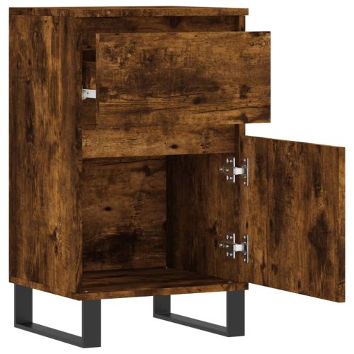 Бюфети 2 бр опушен дъб 40x35x70 см инженерно дърво