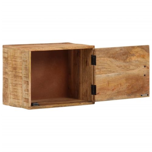 Стенно нощно шкафче 40x30x25 см масивно мангово дърво