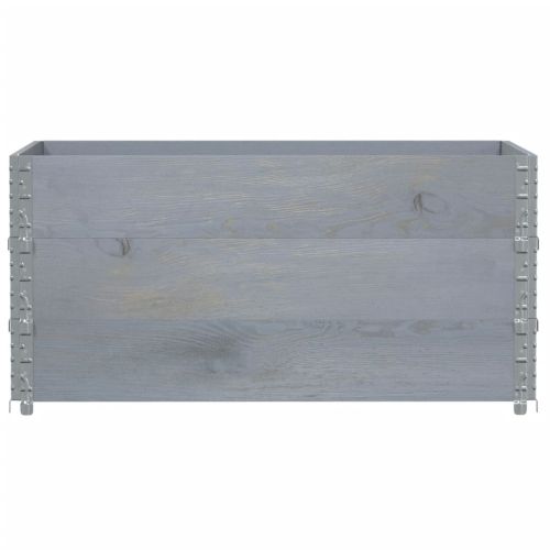 Палетни страници, сив, 3 бр, 120x80 см, борова дървесина масив