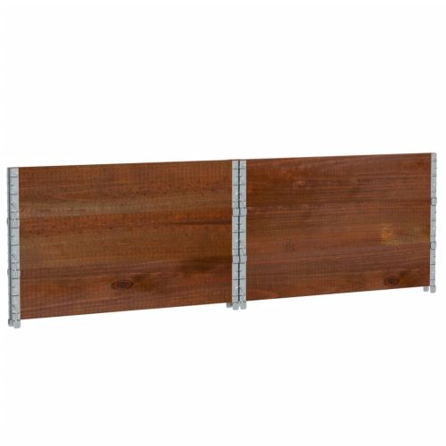 Палетни страници, кафяв, 3бр, 100x100см, борова дървесина масив