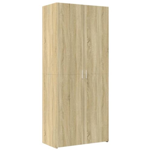 Висок шкаф, сонома дъб, 80x42,5x249 см, инженерно дърво