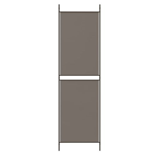 Параван за стая, 4 панела, антрацит, 200x200 cм, текстил