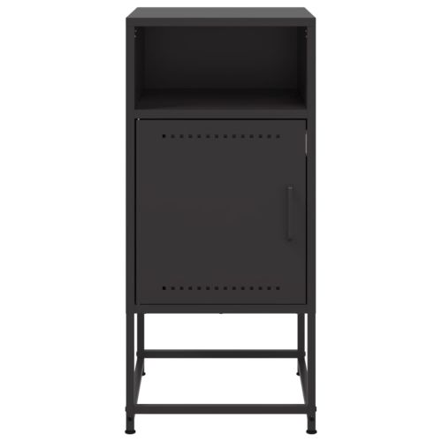 Нощни шкафчета 2 бр черен 36x39x78 см стомана
