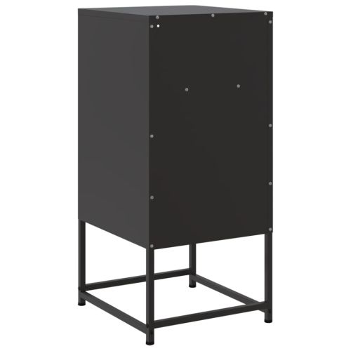Нощни шкафчета 2 бр черен 36x39x78 см стомана