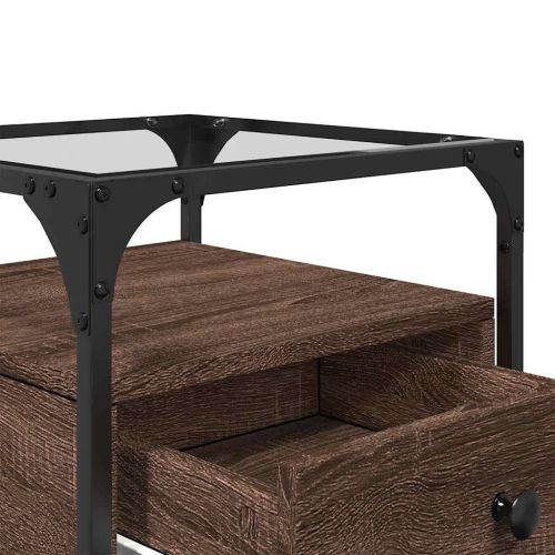 Нощни шкафчета 2 бр кафяв дъб 40x40x55 см инженерно дърво