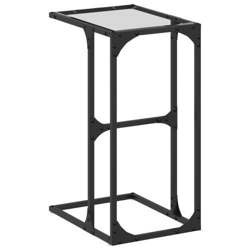 Помощна маса с прозрачно стъкло 40x30x61,5 см стомана