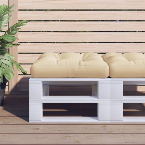 Палетна възглавница бежова 58x58x10 см плат