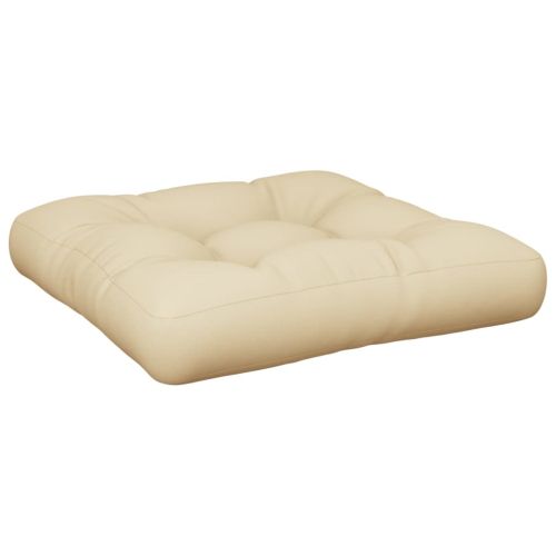 Палетна възглавница бежова 58x58x10 см плат