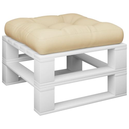 Палетна възглавница бежова 58x58x10 см плат