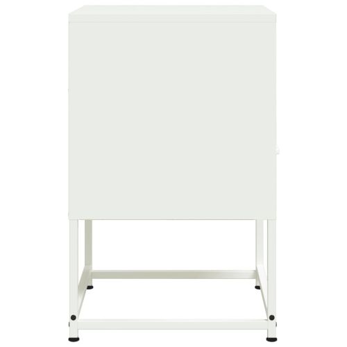 Нощни шкафчета 2 бр бели 36x39x60,5 см стомана