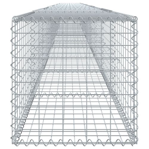Габионна кошница с покритие, 1000x50x50 см, поцинковано желязо