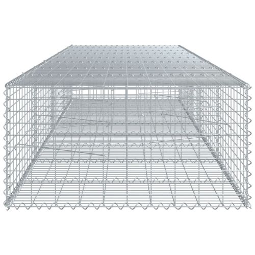 Габионна кошница с покритие, 400x100x50 см, поцинковано желязо