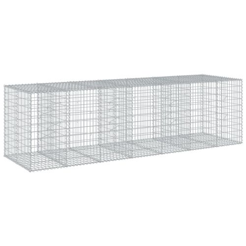 Габионна кошница с покритие, 350x100x100 см, поцинковано желязо
