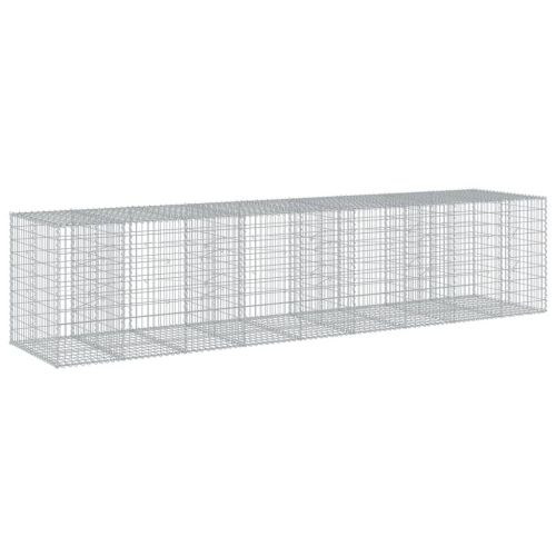 Габионна кошница с покритие, 450x100x100 см, поцинковано желязо