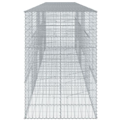 Габионна кошница с покритие, 600x100x150 см, поцинковано желязо