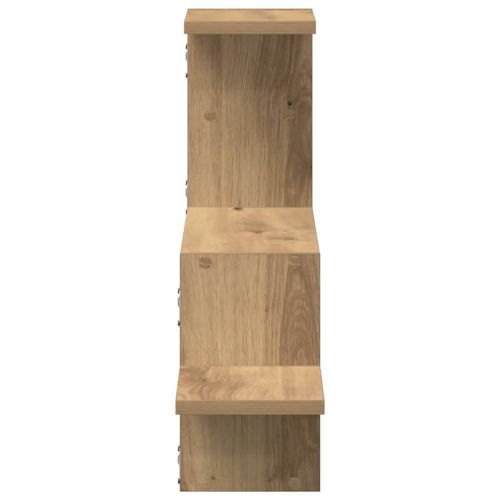 Стенен рафт, дъб артизан, 104x15x49 см, инженерно дърво
